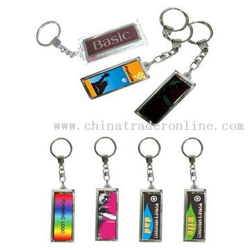 Solar Powered LCD Flashing Keychains