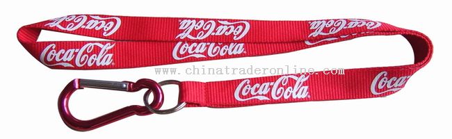 carabiner hook+metal ring Nylon lanyard from China