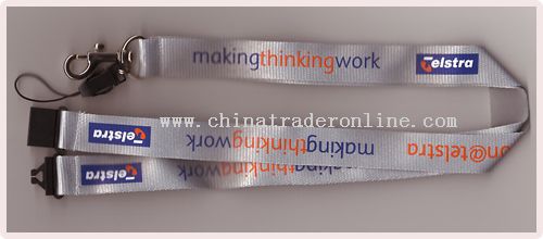 polyester(flat style) lanyard from China