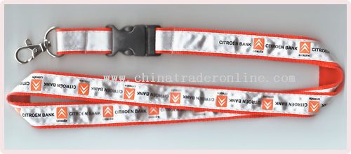 polyester stiched with satin(flat style) lanyard