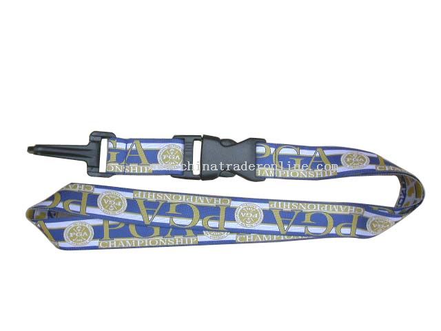 one side and four colour woven lanyard from China