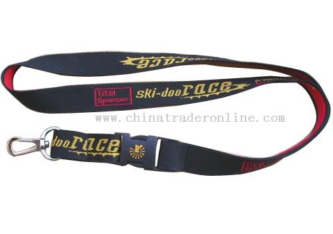 one side and two colour woven lanyard from China