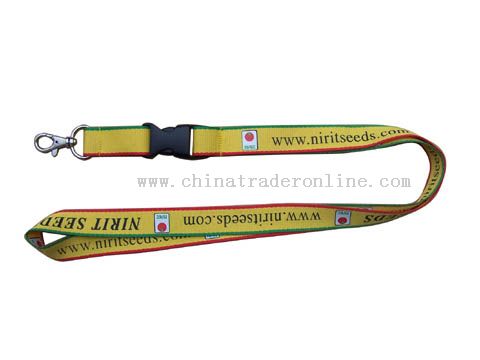 both of sides and four colours polyester lanyard from China