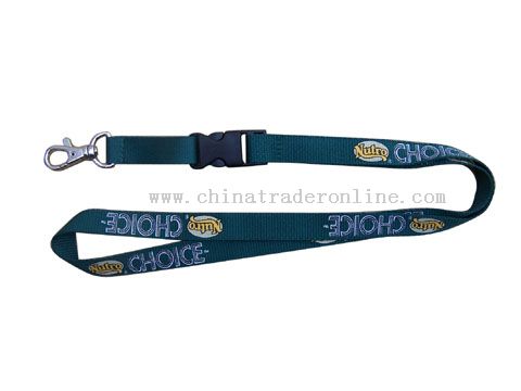 one side and four colours polyester lanyard from China