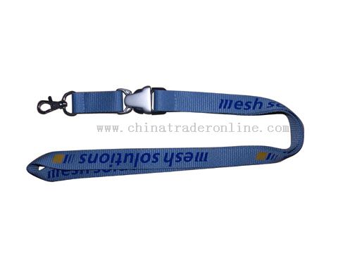 one side and two colours polyester lanyard from China