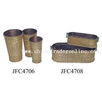 Bucket and Oval Tray from China