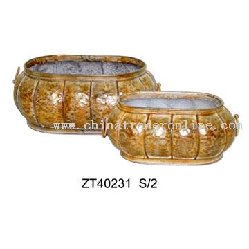 Oval Iron Planter from China