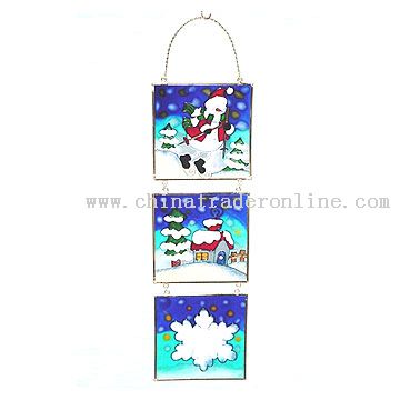 Glass Printed Hanging Ornament