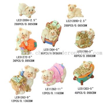 Polyresin Pigs from China