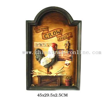 Cock Design Wall Plaque