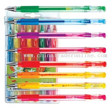 8 Or 10 Colors Fruit Fragrance Fluorescent Gel Pens from China