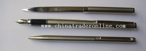 ball pen+fountain pen+letter opener 3pcs Pen set from China