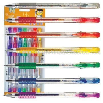 Seven Colors Glitter Pens from China