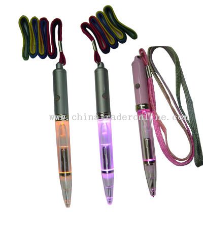 7-Color Light Pen with Lanyard from China