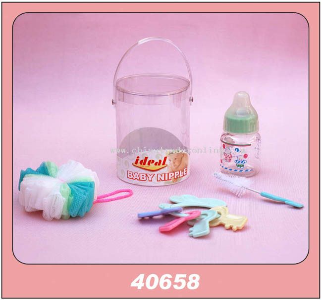 1PCS 2.5OZ BOTTLE BRUSH BATH BALL PVC CAN