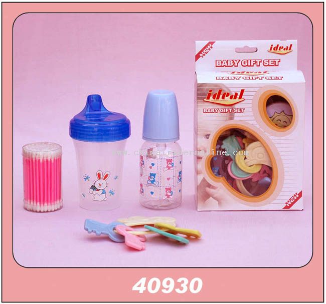 1PCS 4OZ BOTTLE & TRAINING CUP RATTLE COTTON BUDS