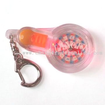 Key Chain with Transparent Compass and LED from China
