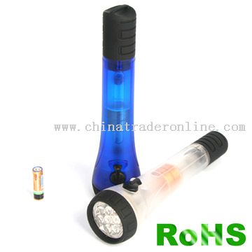 LED Shake Flashlight with 7 LEDs from China