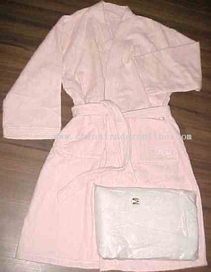 100% cotton terry bathrobe from China