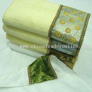 Satin Applique Towel