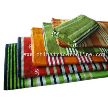 Stripe Velour Beach Towel from China