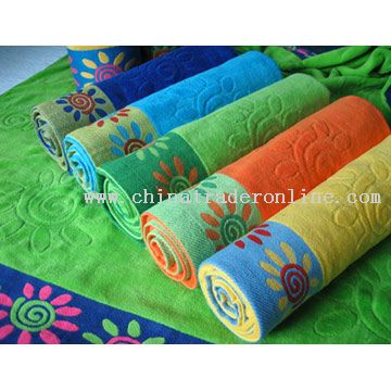 Velvet/Velour Jacquard Bath Towel from China