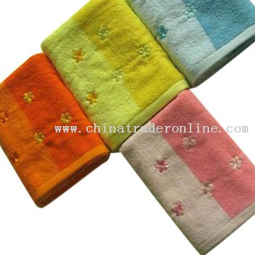Yarn Dyed Terry Towel with Embroidery and Border from China