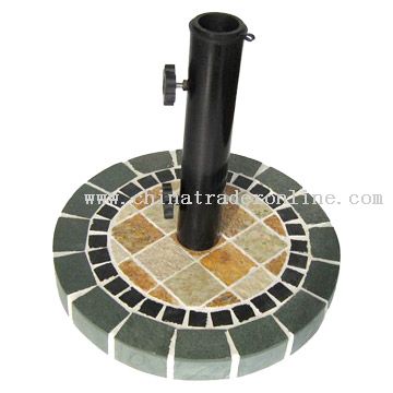 Mosaic Natural Slate Stone Umbrella Base