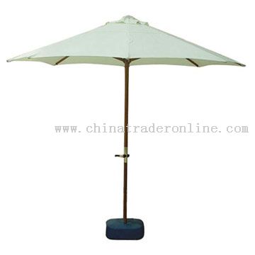 Windproof Wooden Patio Umbrella from China