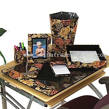 Jacquard Desk Set