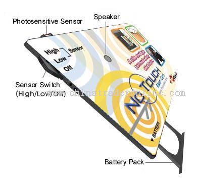 No touch alarm card from China