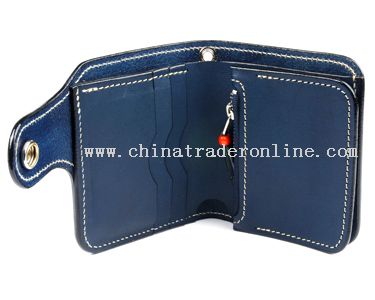 Leather Wallet with snap closure