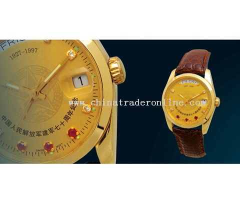 Memoril gold watch from China