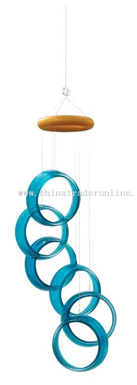 Blue 6 Ringlike WindBell from China