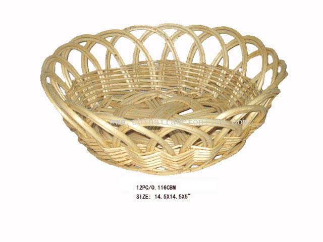 Round willow basket from China
