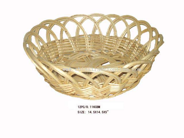 Round willow basket