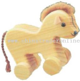 Wooden HORSE ON ROLL Toys from China