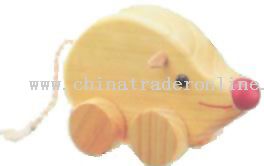 Wooden MOUSE ON ROLL Toys