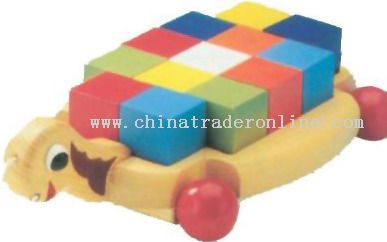 Wooden TRUTLE W/BRICKS Toys