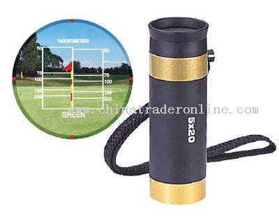 5x amplification Monocular style Golf range finder from China