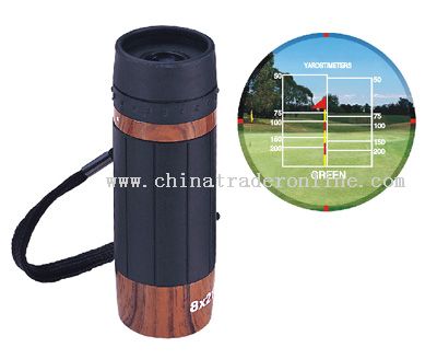 Monocular style Golf range finder