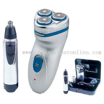 Triple-head Rotary Shaver & Nose Trimmer from China