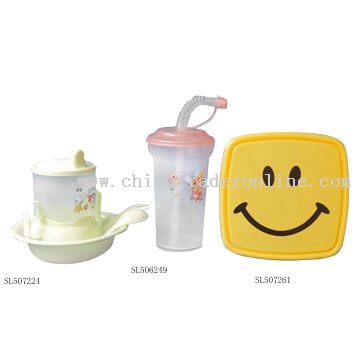 Baby Dinner Set and Straw Cup from China