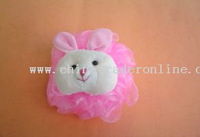 cartoon bath massager (rabbit head)(30g) from China