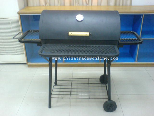 Round barrel charcoal stove