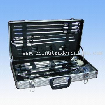 18-piece Stainless Steel Barbecue Tool Set from China