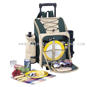 4 Person Picnic Backpack with Trolley