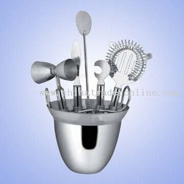 Stainless Steel Bar Tool Set with Bucket from China