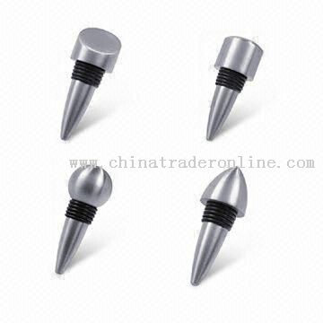 Stainless Steel Bottle Stopper Set with Rack from China