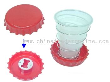 TELESCOPIC PROMOTIONAL CUP WITH BOTTLE OPENER from China